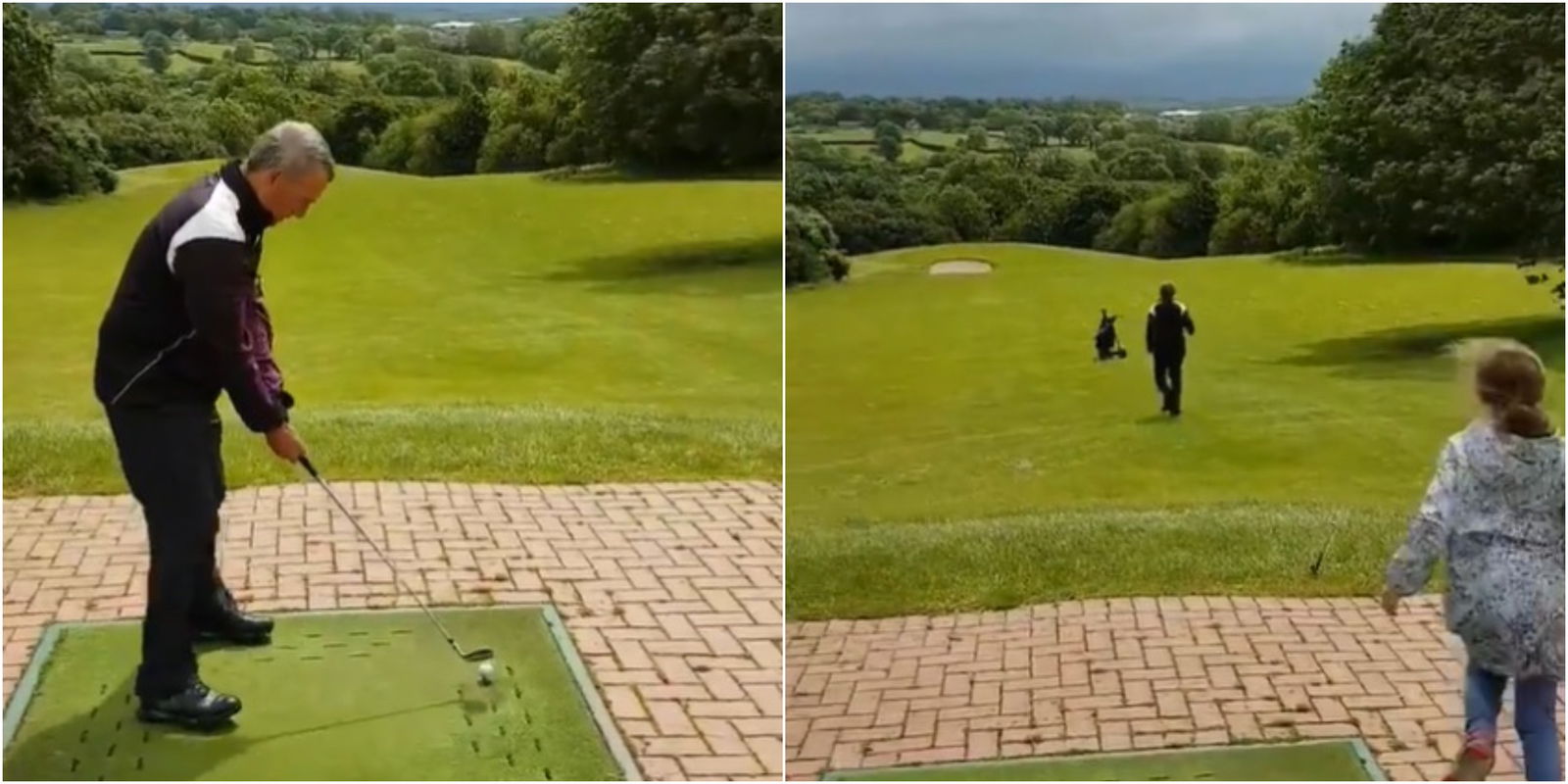 WATCH: Sir Nick Faldo reacts to "a very unusual 14 club wind"